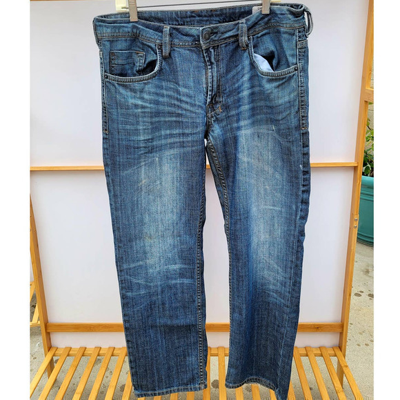 HP‎ Men's Buffalo David Bitton Driven X-Basic Jeans enzyme Wash straight Leg - Picture 1 of 12
